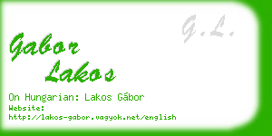 gabor lakos business card
